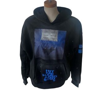 Billie Eilish "Hit Me Hard And Soft" distressed black unbranded hoodie. medium